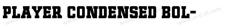 Player Condensed Bol字体转换